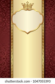 antique background with royal frame