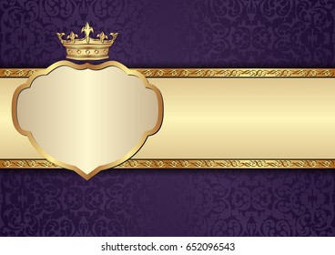 Antique Background With Royal Frame
