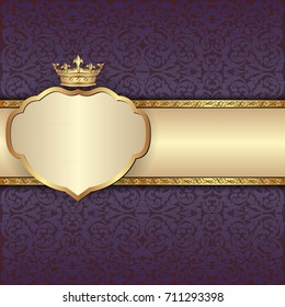 antique background with royal frame