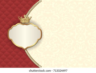 antique background with royal frame