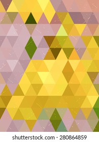 Antique background from yellow and pink triangle