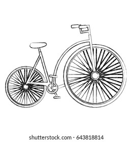 antique bicycle isolated icon