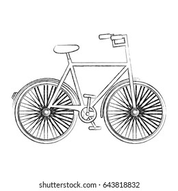 antique bicycle isolated icon