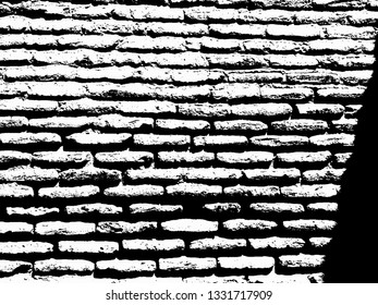 Antique brick wall. Samarkand Amir Temur Gur-Emir mausoleum. Vector illustration.