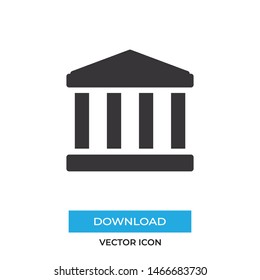 Antique building vector icon, simple antique building sign.
