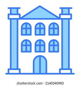 antike GebäudeVektorgrafik einzeln auf weißem Hintergrund. Geschäftskonzept Architektur.