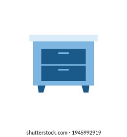 Antique cabinet furniture icon in color icon, isolated on white background 