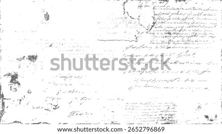 Antique calligraphy grunge texture background. Handwritten letter overlay for visuals. Great for aged design and retro elements.