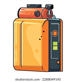 Antique camera bag symbolizes old fashioned isolated