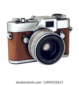 Antique camera modern photography themes icon isolated