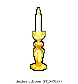 antique candlestick vintage game pixel art retro vector. bit antique candlestick vintage. old vintage illustration
