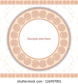 Antique card template. Vector illustration EPS10