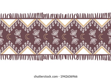 Antique carpet with primitive ethnic patterns. for Scandinavian interiors. Vector.