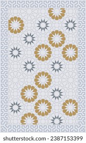 Alfombra antigua con borde.