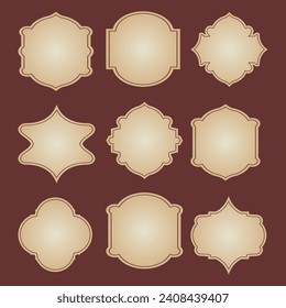 Antique classic frames collection, vintage border set template 