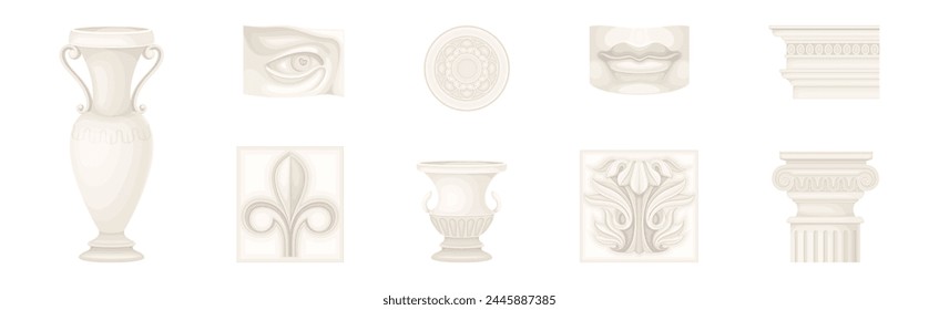 Antique Classic Object and Decorative Element Vector Set