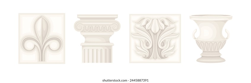 Antique Classic Object and Decorative Element Vector Set