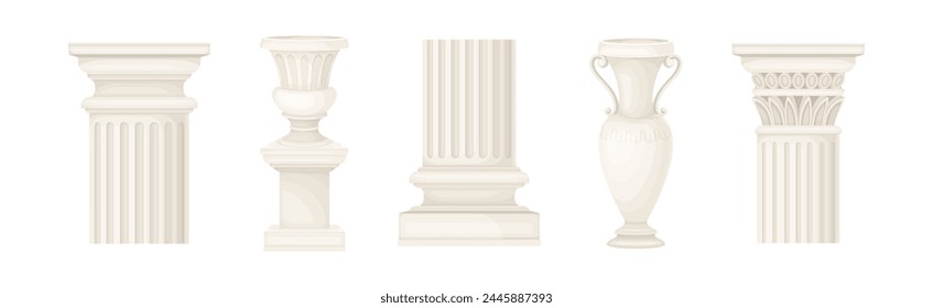 Antique Classic Object and Decorative Element Vector Set