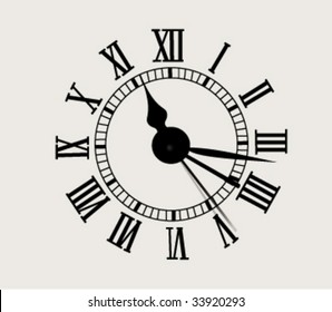 antique clock face - vector illustration