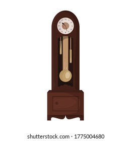 Antike Uhr einzeln Cartoon Symbol. Vektorgrafik alte Uhr auf weißem Hintergrund. Vektorgrafik-Illustration Symbol antike Uhr.
