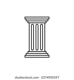 antique colum vector icon logo