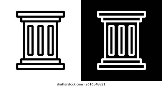 Antique Column icon icons and symbol set. trendy illustration