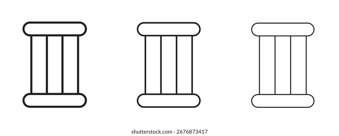 Symbol für antike Spalte. Einfache Elementgrafik. Kann für Web und Mobile verwendet werden.