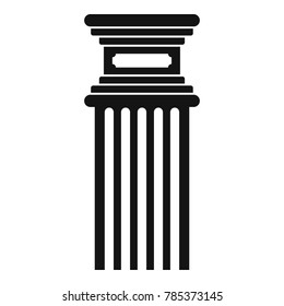 Antique column icon. Simple illustration of antique column vector icon for web.