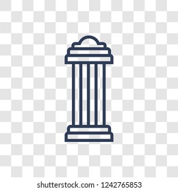 antique Column icon. Trendy linear antique Column logo concept on transparent background from Museum collection - Powered by Shutterstock - Get 15% off with code: PIKWIZARD15