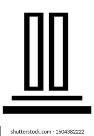 Antique Column line icon, pillar outline vector logo, linear pictogram isolated on white, pixel perfect illustration