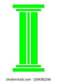 Antique Column line icon, pillar outline vector logo, linear pictogram isolated on white, pixel perfect illustration