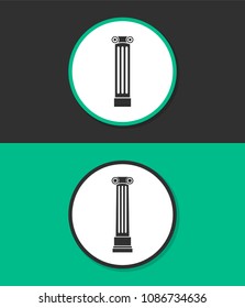 Antique column pillar vector icon. Ancient column icon.