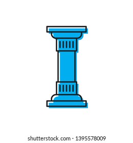 Antique Column pillar vector icon concept, isolated on white background