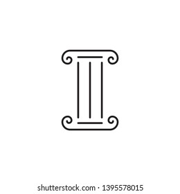 Antique Column pillar vector icon concept, isolated on white background