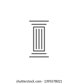 Antique Column pillar vector icon concept, isolated on white background