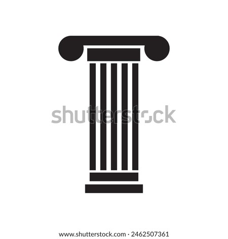 Antique column vector icon. Pillar, Ionic column simple flat trendy style illustration on white background..eps