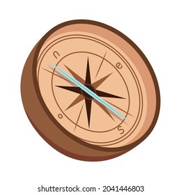 antique compass guide nautical icon
