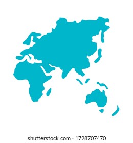 diseño de ilustraciones vectoriales de iconos aislados de mapas de continentes antiguos