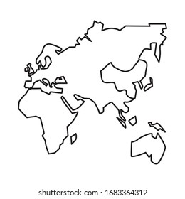 mapas antiguos continentes mapas aislados icono ilustración vectorial diseño