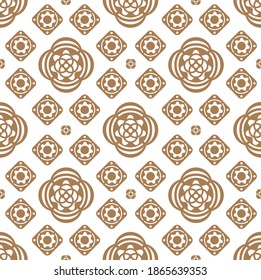 Antique continuous seamless flower shaped totem, wallpaper invitation card textile design template vector background