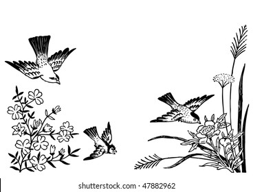 antique corner design engravings, scalable and editable vector illustration