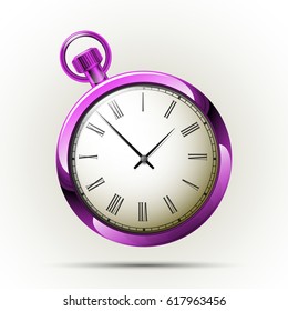 Antique Countdown. Pocket Analog timer icons set, vector illustration, Old Clock picture, watch icon