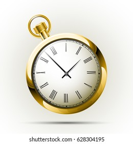 Antique Countdown. Pocket Analog timer icons set, vector illustration, Old Clock picture, watch icon