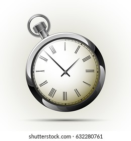 Antique Countdown. Pocket Analog timer icons set, vector illustration, Old Clock picture, watch icon