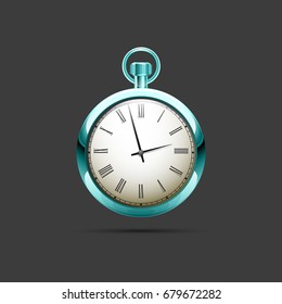 Antique Countdown. Pocket Analog timer icons set, vector illustration, Old Clock picture, watch icon