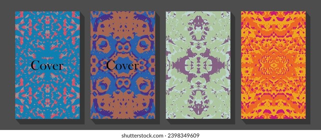 Antique cover book. Vintage style. Vector Illustration Modern cover design using tech elements and data visualization.