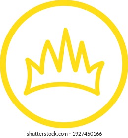 Antique crown, illustration, vector on white background.