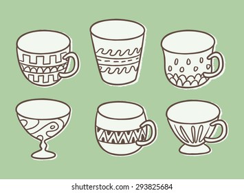 antique cup doodle