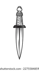 antique dagger isolated icon design