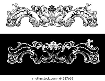 Antique Design Element Engraving, Scalable And Editable Vector Illustration
